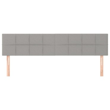 vidaXL Κεφαλάρια Κρεβατιού 2 τεμ. Αν. Γκρι 80x5x78/88cm Υφασμάτινο