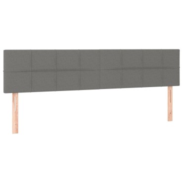vidaXL Κεφαλάρια Κρεβατιού 2 τεμ. Σκ. Γκρι 90x5x78/88cm Υφασμάτινο