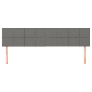 vidaXL Κεφαλάρια Κρεβατιού 2 τεμ. Σκ. Γκρι 90x5x78/88cm Υφασμάτινο