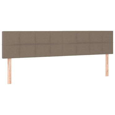 vidaXL Κεφαλάρια Κρεβατιού 2 τεμ. Taupe 90x5x78/88cm Υφασμάτινο