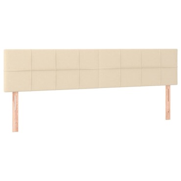 vidaXL Κεφαλάρια Κρεβατιού 2 τεμ. Κρεμ 90x5x78/88cm Υφασμάτινο