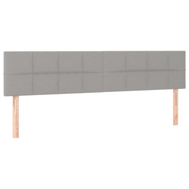 vidaXL Κεφαλάρια Κρεβατιού 2 τεμ.Αν. Γκρι 100x5x78/88cm Υφασμάτινο