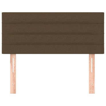vidaXL Κεφαλάρι Κρεβατιού Σκούρο Καφέ 80x5x78/88cm Υφασμάτινο 1 τεμ.