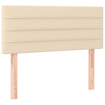 vidaXL Κεφαλάρι Κρεβατιού Κρεμ 90x5x78/88cm Υφασμάτινο 1 τεμ.