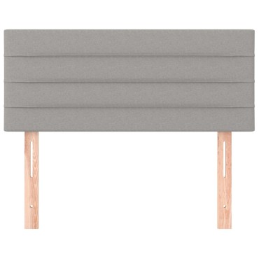 vidaXL Κεφαλάρι Κρεβατιού Ανοιχτό Γκρι 100x5x78/88cm Υφασμάτινο 1 τεμ.