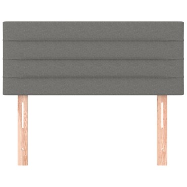 vidaXL Κεφαλάρι Κρεβατιού Σκούρο Γκρι 100x5x78/88cm Υφασμάτινο 1 τεμ.