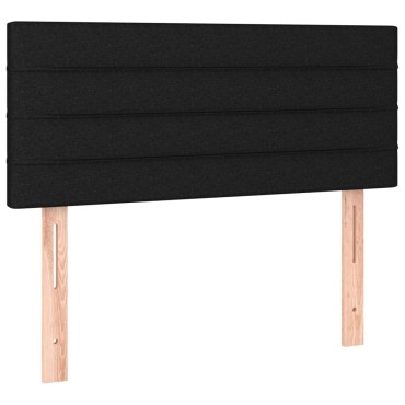 vidaXL Κεφαλάρι Κρεβατιού Μαύρο 100x5x78/88cm Υφασμάτινο 1 τεμ.