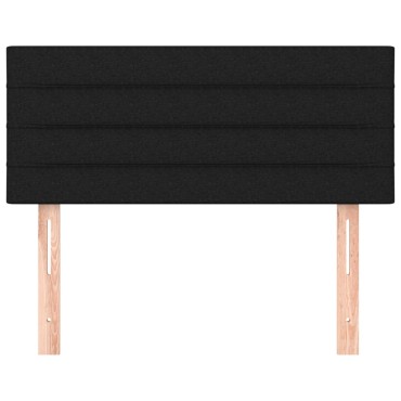vidaXL Κεφαλάρι Κρεβατιού Μαύρο 100x5x78/88cm Υφασμάτινο 1 τεμ.