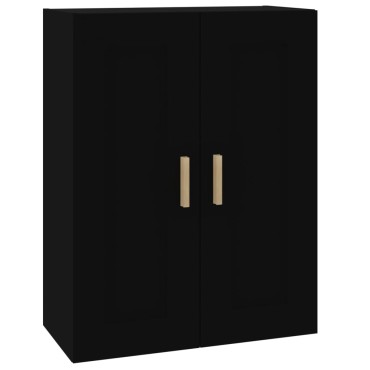 vidaXL Ντουλάπι Τοίχου Μαύρη 69,5x32,5x90cm από Επεξεργασμένο Ξύλο 1 τεμ.