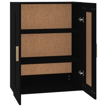 vidaXL Ντουλάπι Τοίχου Μαύρη 69,5x32,5x90cm από Επεξεργασμένο Ξύλο 1 τεμ.