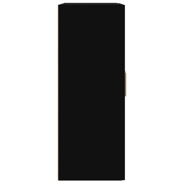 vidaXL Ντουλάπι Επιτοίχιο Μαύρο 69,5x32,5x90cm από Επεξεργασμένο Ξύλο 1 τεμ.