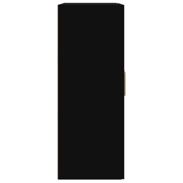 vidaXL Ντουλάπι Τοίχου Μαύρη 69,5x32,5x90cm από Επεξεργασμένο Ξύλο 1 τεμ.