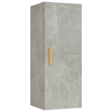 vidaXL Ντουλάπι Τοίχου Γκρι Σκυρ. 34,5x34x90cm Επεξεργασμένο Ξύλο 1 τεμ.