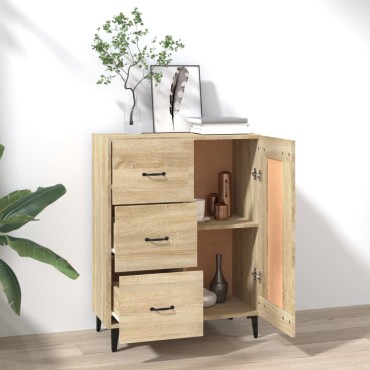 vidaXL Ντουλάπι Sonoma Δρυς 69,5x34x90cm από Επεξεργασμένο Ξύλο 1 τεμ.