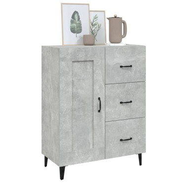 vidaXL Ντουλάπι Γκρι Σκυροδέματος 69,5x34x90cm Επεξεργασμένο Ξύλο 1 τεμ.