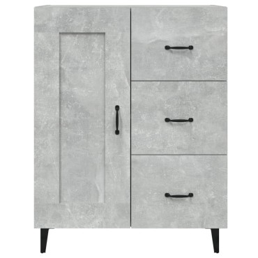 vidaXL Ντουλάπι Γκρι Σκυροδέματος 69,5x34x90cm Επεξεργασμένο Ξύλο 1 τεμ.