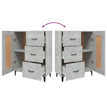 vidaXL Ντουλάπι Γκρι Σκυροδέματος 69,5x34x90cm Επεξεργασμένο Ξύλο 1 τεμ.