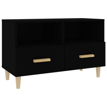 vidaXL Έπιπλο Τηλεόρασης Μαύρο 80x36x50cm από Επεξεργασμένο Ξύλο
