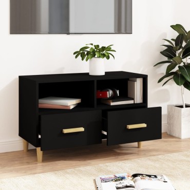vidaXL Έπιπλο Τηλεόρασης Μαύρο 80x36x50cm από Επεξεργασμένο Ξύλο