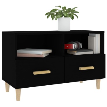 vidaXL Έπιπλο Τηλεόρασης Μαύρο 80x36x50cm από Επεξεργασμένο Ξύλο