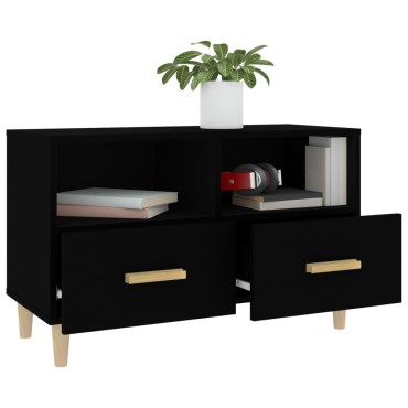 vidaXL Έπιπλο Τηλεόρασης Μαύρο 80x36x50cm από Επεξεργασμένο Ξύλο