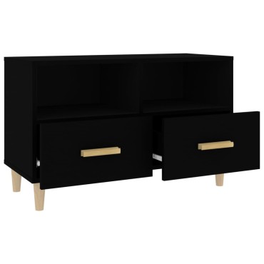 vidaXL Έπιπλο Τηλεόρασης Μαύρο 80x36x50cm από Επεξεργασμένο Ξύλο