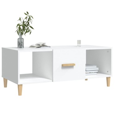 vidaXL Τραπεζάκι Σαλονιού Λευκό 102x50x40cm από Επεξεργασμένο Ξύλο 1 τεμ.