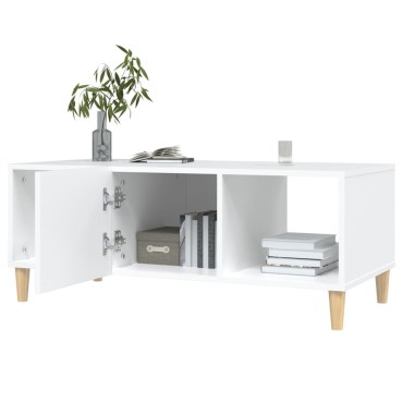vidaXL Τραπεζάκι Σαλονιού Λευκό 102x50x40cm από Επεξεργασμένο Ξύλο 1 τεμ.