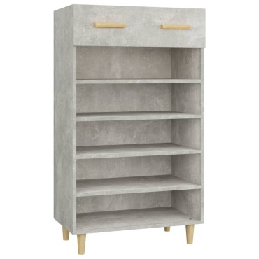 vidaXL Παπουτσοθήκη Γκρι Σκυροδέματος 60x35x105cm Επεξεργασμένο Ξύλο