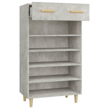 vidaXL Παπουτσοθήκη Γκρι Σκυροδέματος 60x35x105cm Επεξεργασμένο Ξύλο