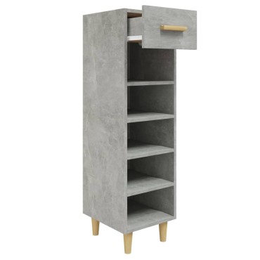 vidaXL Παπουτσοθήκη Γκρι Σκυροδέματος 30x35x105cm Επεξεργασμένο Ξύλο