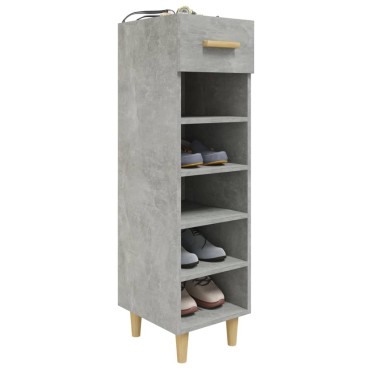 vidaXL Παπουτσοθήκη Γκρι Σκυροδέματος 30x35x105cm Επεξεργασμένο Ξύλο