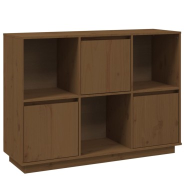 vidaXL Ντουλάπι Καφέ Μελί 110,5x35x80cm από Μασίφ Ξύλο Πεύκου 1 τεμ.