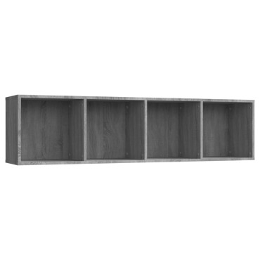 vidaXL Βιβλιοθήκη/Έπιπλο Τηλεόρασης Γκρι sonoma 143x30x36cm Επεξ. Ξύλο 1 τεμ.