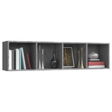 vidaXL Βιβλιοθήκη/Έπιπλο Τηλεόρασης Γκρι sonoma 143x30x36cm Επεξ. Ξύλο 1 τεμ.