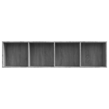 vidaXL Βιβλιοθήκη/Έπιπλο Τηλεόρασης Γκρι sonoma 143x30x36cm Επεξ. Ξύλο 1 τεμ.