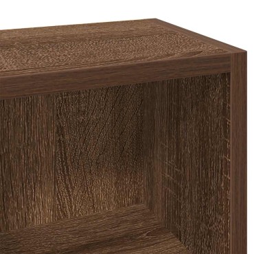 vidaXL Ντουλάπια CD 2 τεμ. Καφέ δρυς 21x16x93,5cm Επεξεργασμένο Ξύλο