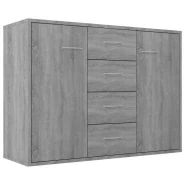 vidaXL Ντουλάπι Γκρι Sonoma 88x30x65cm από Επεξεργασμένο Ξύλο 1 τεμ.