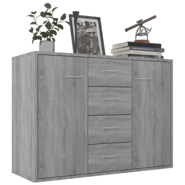 vidaXL Ντουλάπι Γκρι Sonoma 88x30x65cm από Επεξεργασμένο Ξύλο 1 τεμ.