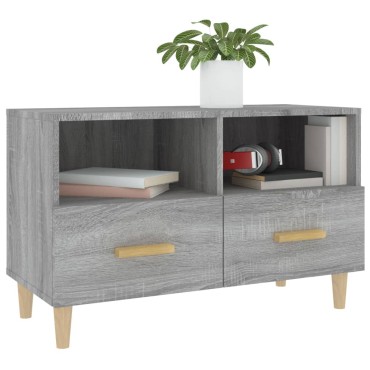 vidaXL Έπιπλο Τηλεόρασης Γκρι Sonoma 80x36x50cm από Επεξεργ. Ξύλο