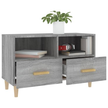 vidaXL Έπιπλο Τηλεόρασης Γκρι Sonoma 80x36x50cm από Επεξεργ. Ξύλο