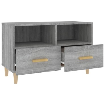 vidaXL Έπιπλο Τηλεόρασης Γκρι Sonoma 80x36x50cm από Επεξεργ. Ξύλο