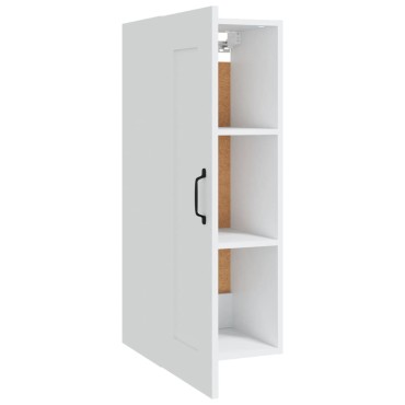 vidaXL Ντουλάπι Κρεμαστό Λευκό 35x34x90cm Επεξεργασμένο Ξύλο 1 τεμ.