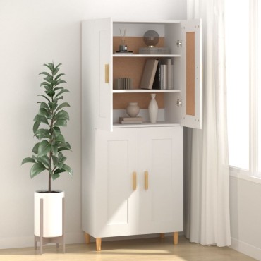 vidaXL Ντουλάπι Λευκό 69,5x34x90cm από Επεξεργασμένο Ξύλο 1 τεμ.