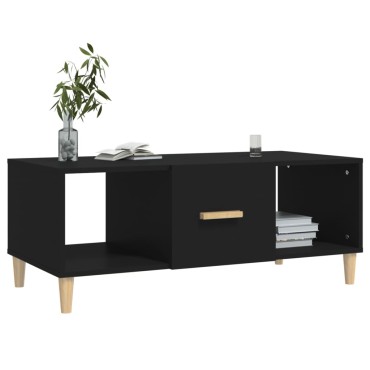 vidaXL Τραπεζάκι Σαλονιού Μαύρο 102x50x40cm από Επεξεργασμένο Ξύλο 1 τεμ.