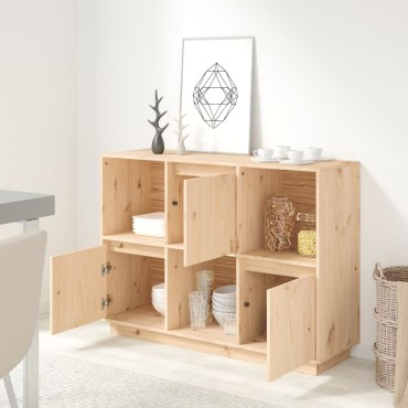 vidaXL Ντουλάπι 110,5x35x80cm από Μασίφ Ξύλο Πεύκου 1 τεμ.