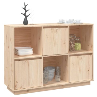 vidaXL Ντουλάπι 110,5x35x80cm από Μασίφ Ξύλο Πεύκου 1 τεμ.