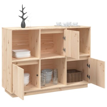 vidaXL Ντουλάπι 110,5x35x80cm από Μασίφ Ξύλο Πεύκου 1 τεμ.