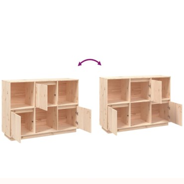 vidaXL Ντουλάπι 110,5x35x80cm από Μασίφ Ξύλο Πεύκου 1 τεμ.