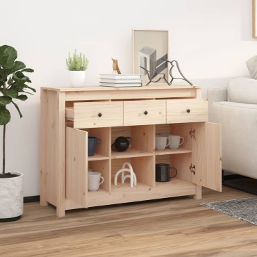 vidaXL Ντουλάπι 100x35x74,5cm από Μασίφ Ξύλο Πεύκου 1 τεμ.